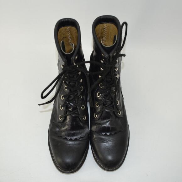 Justin Boots Womens Size 6 USA Western Roper Rodeo Cowgirl - Picture 8 of 13